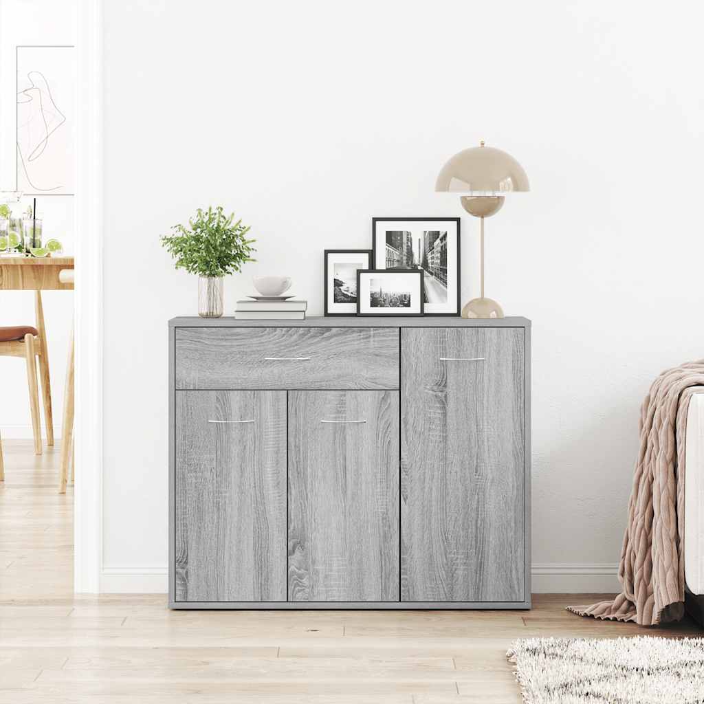 Ντουλάπι Γκρι Sonoma 88x30x70 εκ. από Επεξεργασμένο Ξύλο - Pakobazaar