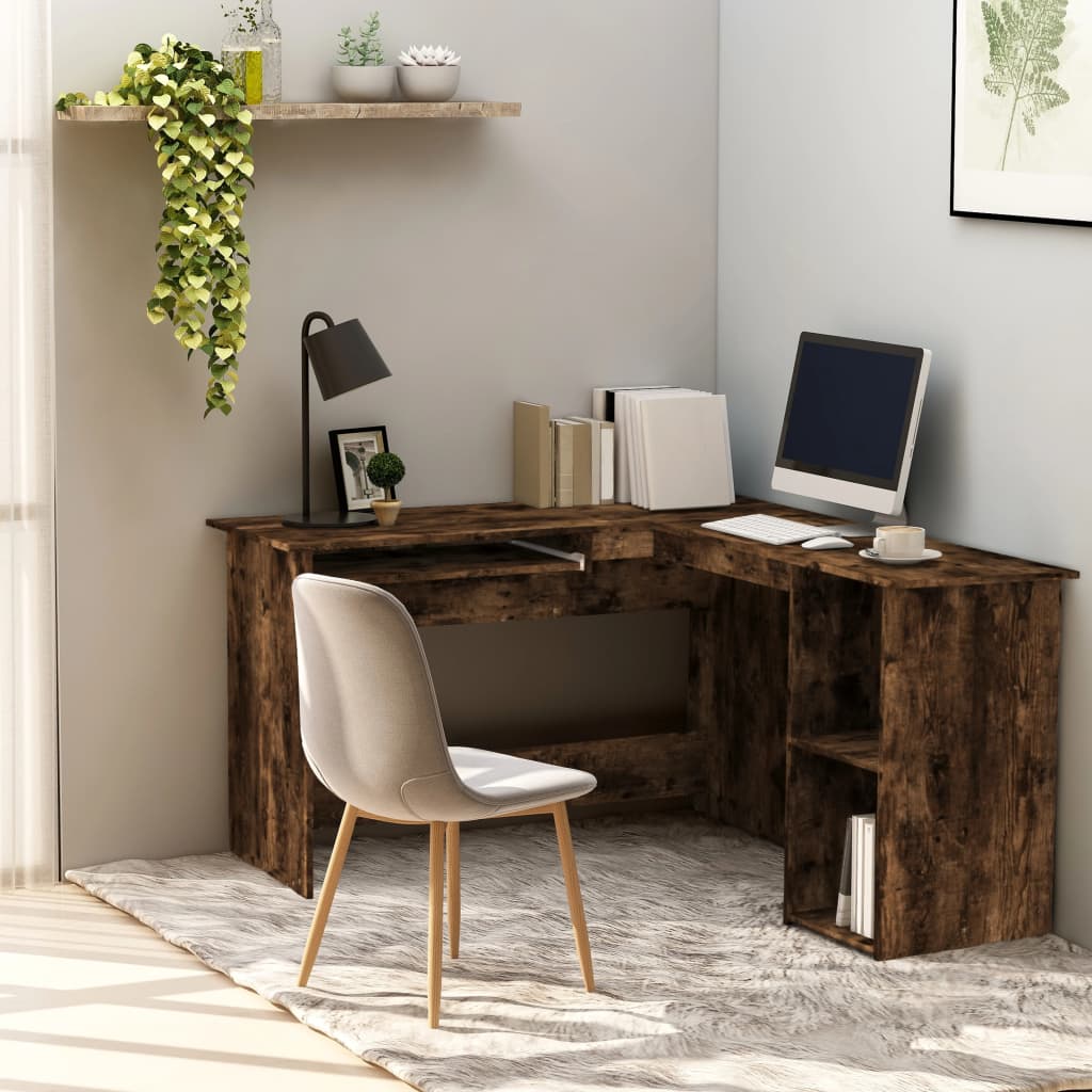 Γραφείο Γωνιακό Καπνιστή Δρυς 120x140x75 εκ. Επεξεργασμένο Ξύλο - Pakobazaar