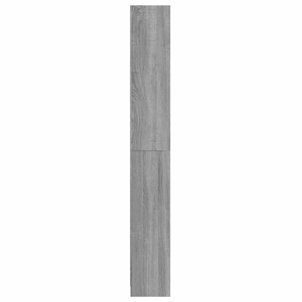 Βιβλιοθήκη με 5 Ράφια Γκρι Sonoma 80x24x175 εκ. Επεξεργ. Ξύλο - Pakobazaar