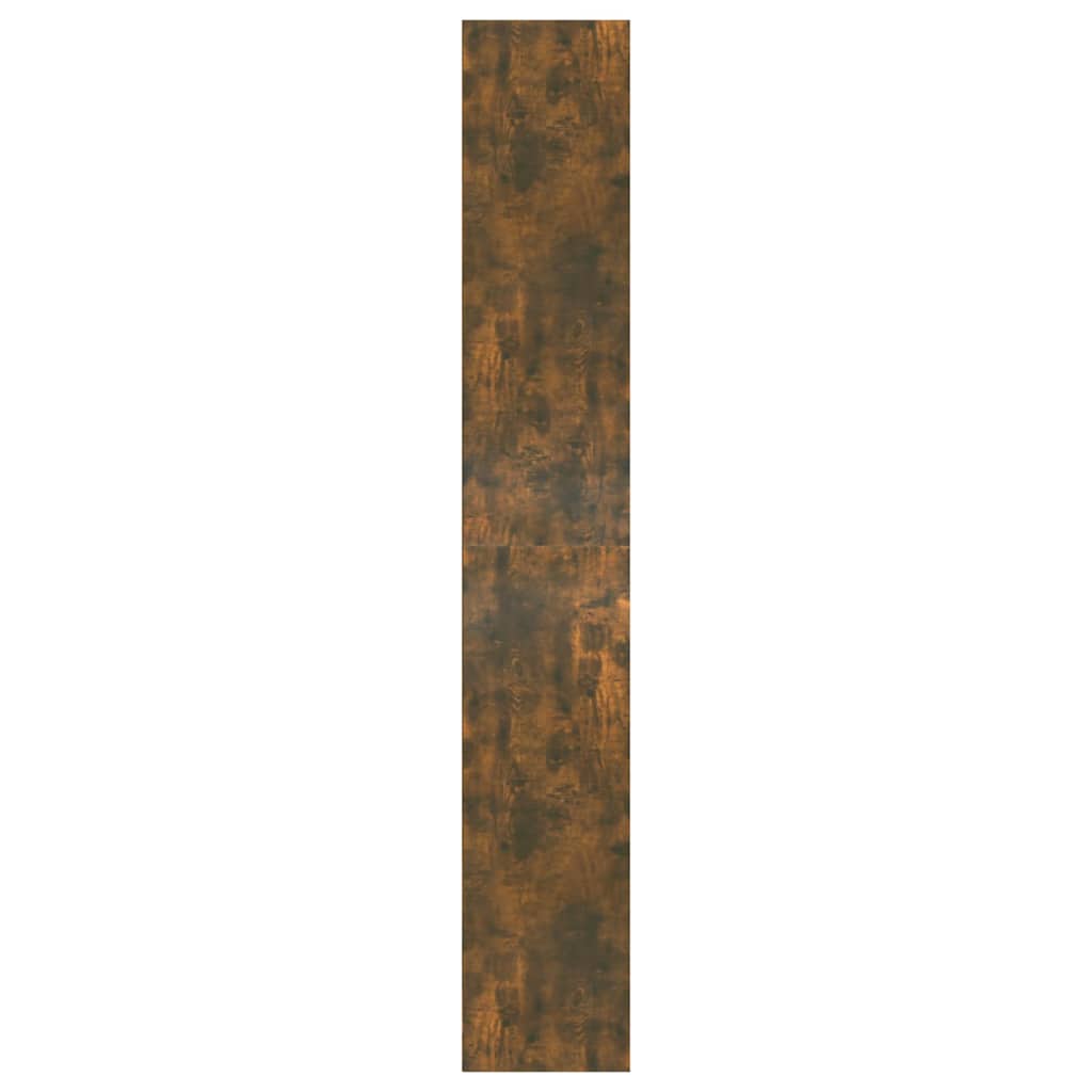 Βιβλιοθήκη με 5 Ράφια Καπνιστή Δρυς 80x30x189 εκ. Επεξεργ. Ξύλο