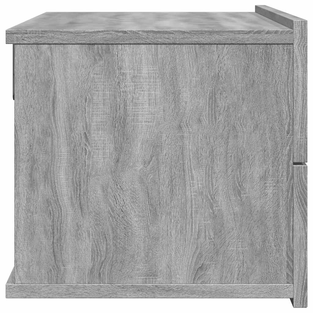 Κομοδίνα 2 Τεμ. Γκρι Sonoma 40x30x30 εκ. από Επεξεργασμένο Ξύλο - Pakobazaar
