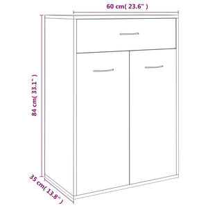 Παπουτσοθήκη Καπνιστή Δρυς 60x35x84 εκ. από Επεξεργασμένο Ξύλο - Pakobazaar