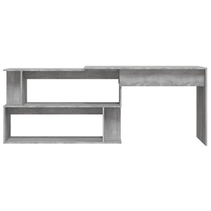 Γραφείο Γωνιακό Γκρι Sonoma 200x50x76 εκ. Επεξεργασμένο Ξύλο - Pakobazaar