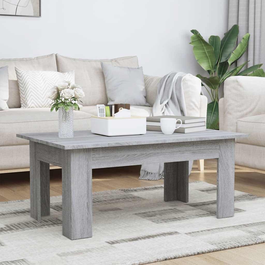 Τραπεζάκι Σαλονιού Γκρι Sonoma 100x60x42 εκ. Επεξεργασμένο Ξύλο - Pakobazaar