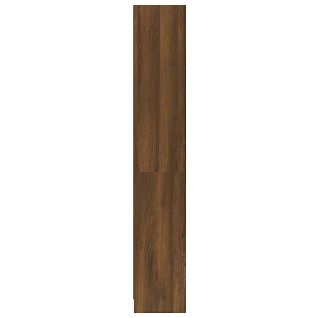 Βιβλιοθήκη με 4 Ράφια Καφέ Δρυς 60x24x142 εκ. Επεξεργ. Ξύλο