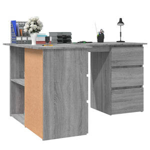 Γραφείο Γωνιακό Γκρι Sonoma 145x100x76 εκ. Επεξεργασμένο Ξύλο