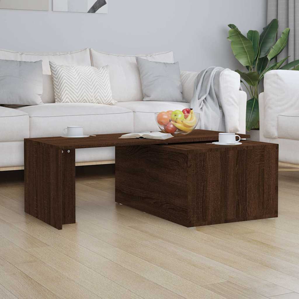 Τραπεζάκι Σαλονιού Καφέ Δρυς 150x50x35 εκ. Επεξεργασμ. Ξύλο