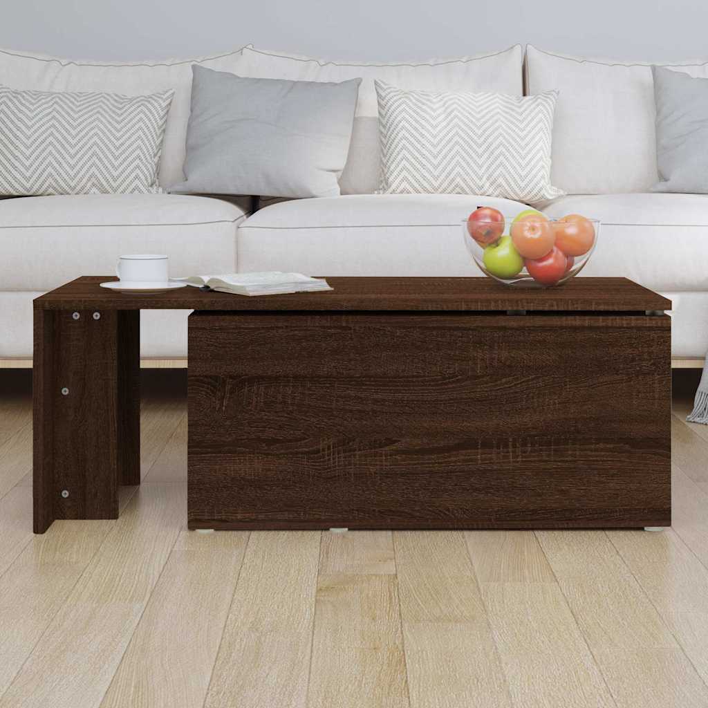 Τραπεζάκι Σαλονιού Καφέ Δρυς 150x50x35 εκ. Επεξεργασμ. Ξύλο