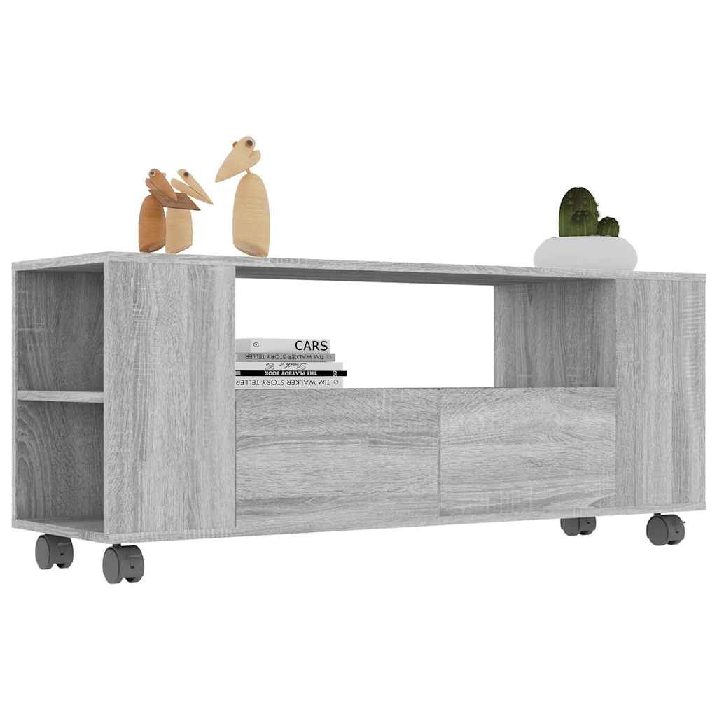 Έπιπλο Τηλεόρασης Γκρι Sonoma 120x35x48 εκ. από Επεξεργ. Ξύλο
