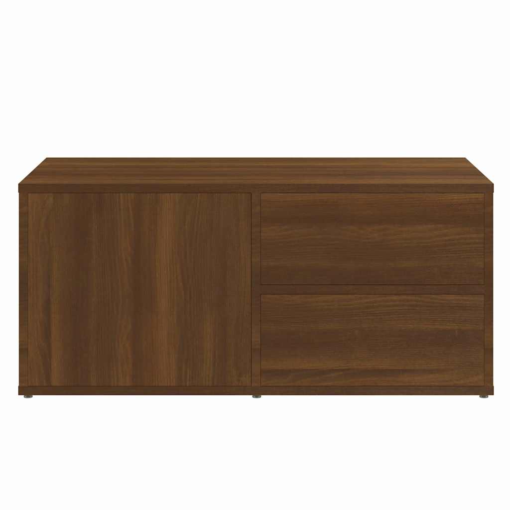 Έπιπλο Τηλεόρασης Καφέ Δρυς 80x34x36 εκ. Επεξεργασμένο Ξύλο
