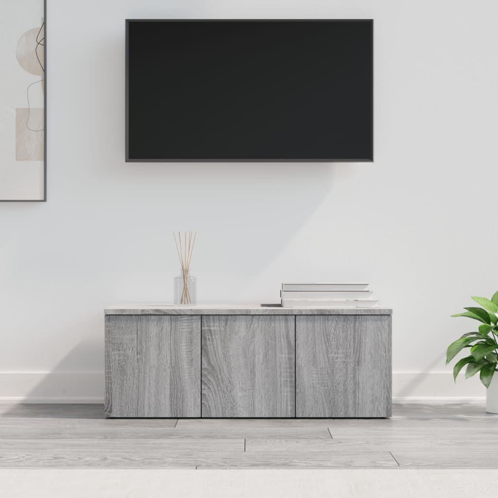 Έπιπλο Τηλεόρασης Γκρι Sonoma 80x34x30 εκ. από Επεξεργ. Ξύλο