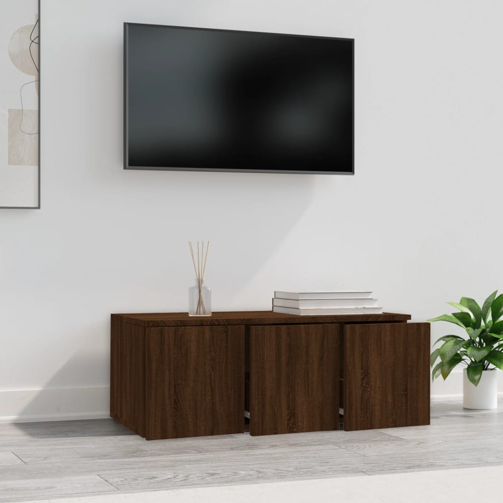 Έπιπλο Τηλεόρασης Καφέ Δρυς 80 x 34 x 30 εκ. Επεξ. Ξύλο - Pakobazaar