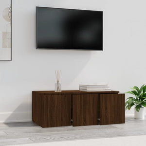 Έπιπλο Τηλεόρασης Καφέ Δρυς 80 x 34 x 30 εκ. Επεξ. Ξύλο - Pakobazaar