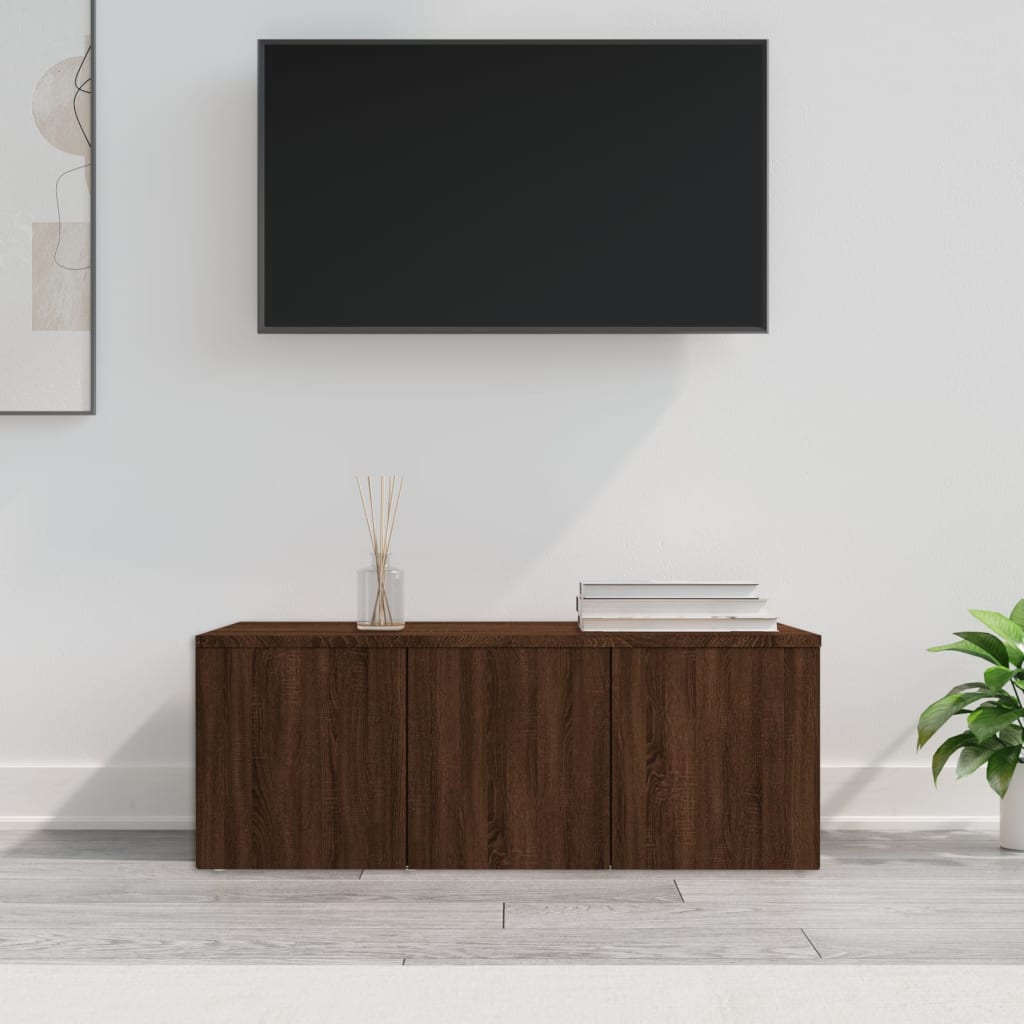 Έπιπλο Τηλεόρασης Καφέ Δρυς 80 x 34 x 30 εκ. Επεξ. Ξύλο - Pakobazaar