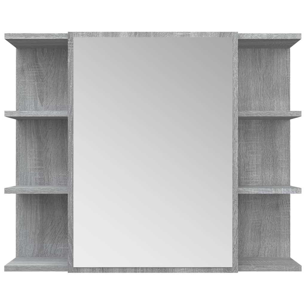 Ντουλάπι Καθρέπτης Μπάνιου Γκρι Sonoma 80x20,5x64 εκ Επεξ. Ξύλο - Pakobazaar