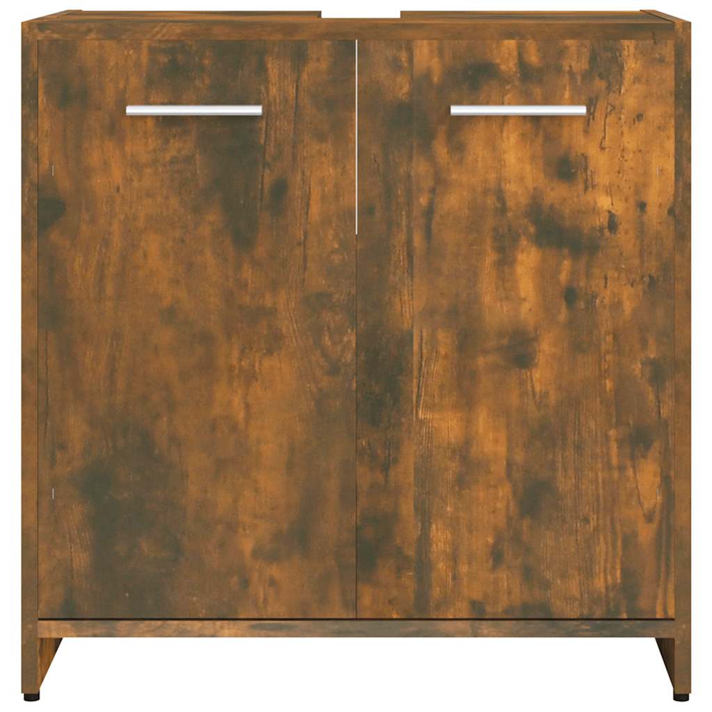 Ντουλάπι Μπάνιου Καπνιστή Δρυς 60x33x60 εκ. Επεξεργασμένο Ξύλο