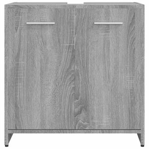 Ντουλάπι Μπάνιου Γκρι Sonoma 60x33x60 εκ. Επεξεργασμένο Ξύλο - Pakobazaar