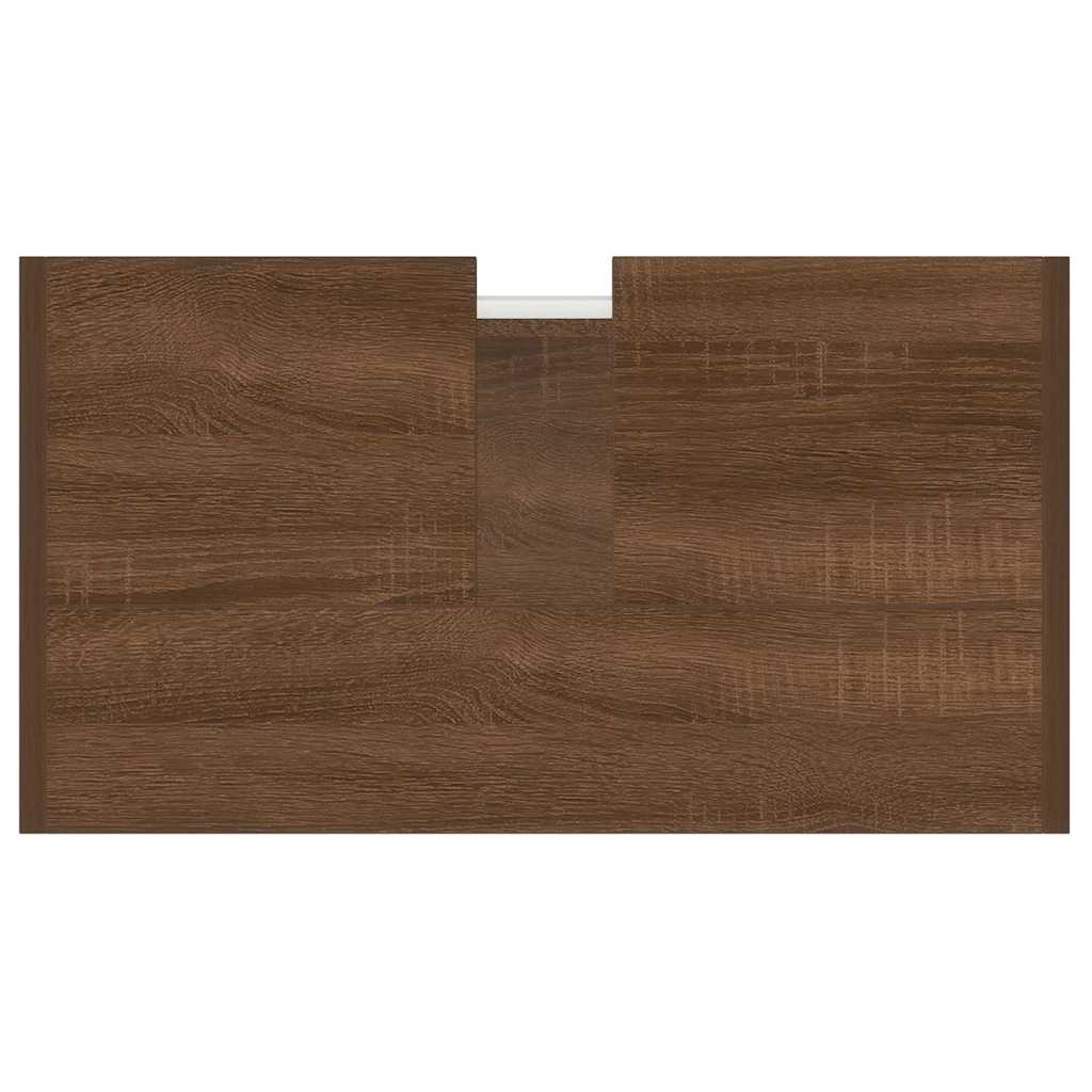 Ντουλάπι Μπάνιου Καφέ Δρυς 60x33x60 εκ. Επεξεργασμένο Ξύλο