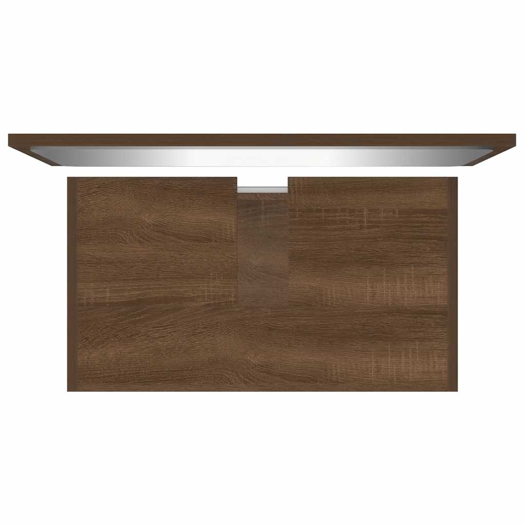 Σετ Επίπλων Μπάνιου Καφέ Δρυς από Τεχν. Ξύλο