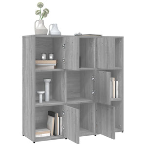 Βιβλιοθήκη Γκρι Sonoma 90 x 30 x 90 εκ. από Επεξεργασμένο Ξύλο - Pakobazaar