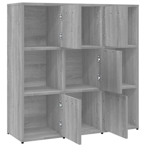 Βιβλιοθήκη Γκρι Sonoma 90 x 30 x 90 εκ. από Επεξεργασμένο Ξύλο - Pakobazaar