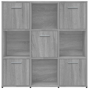 Βιβλιοθήκη Γκρι Sonoma 90 x 30 x 90 εκ. από Επεξεργασμένο Ξύλο - Pakobazaar