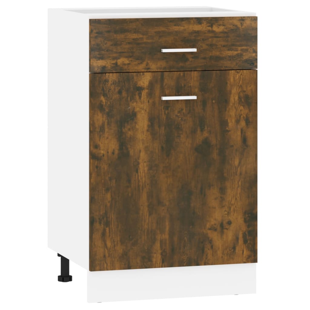 Ντουλάπι με Συρτάρια "Lyon" Καπνιστή Δρυς 50x46x81,5 εκ. από Τεχνητό Ξύλο