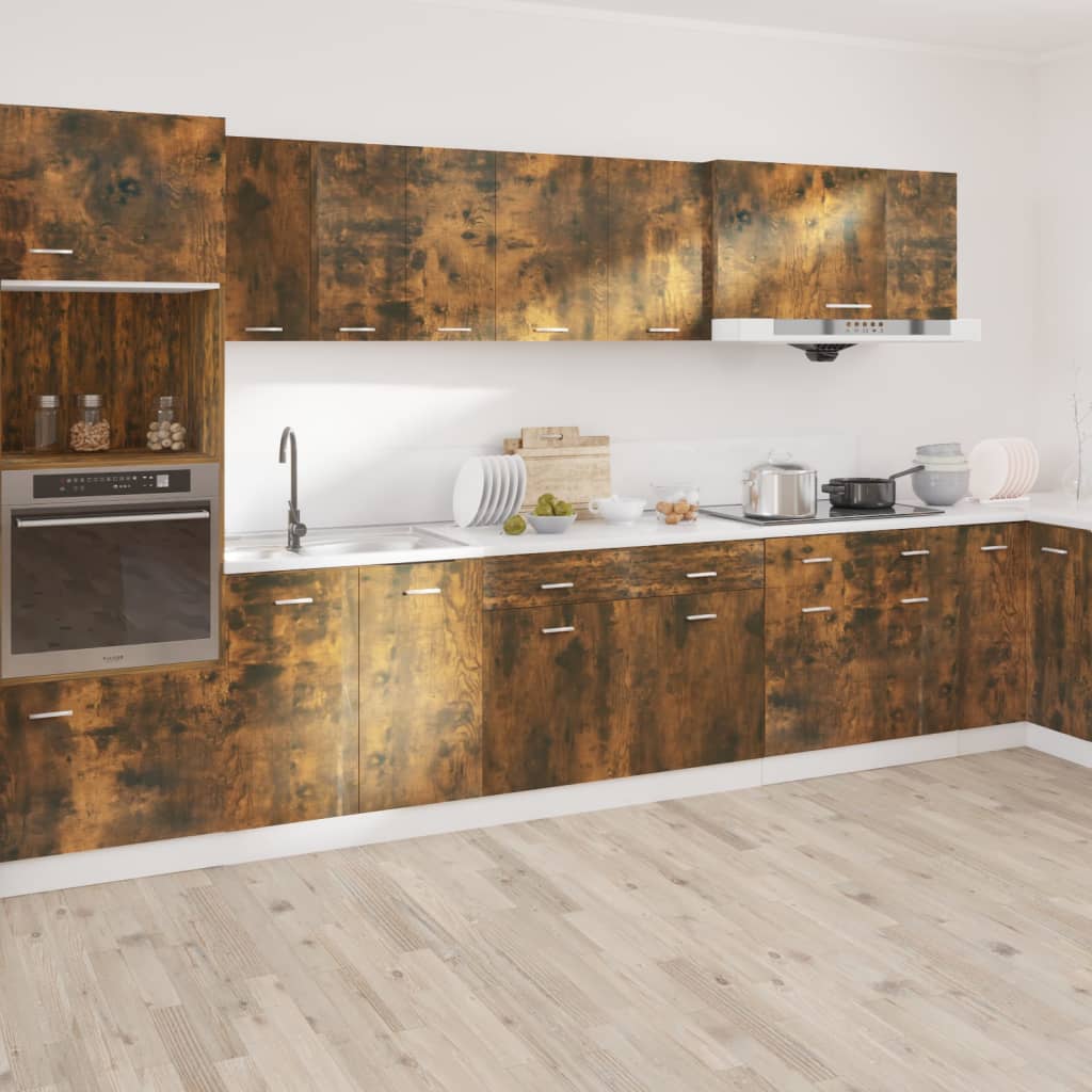 Ντουλάπι με Συρτάρια "Lyon" Καπνιστή Δρυς 50x46x81,5 εκ. από Τεχνητό Ξύλο