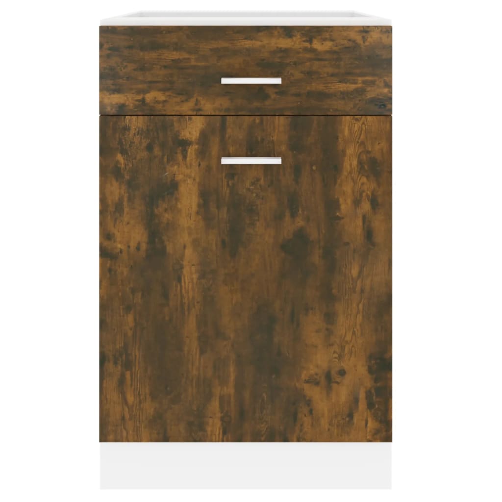 Ντουλάπι με Συρτάρια "Lyon" Καπνιστή Δρυς 50x46x81,5 εκ. από Τεχνητό Ξύλο