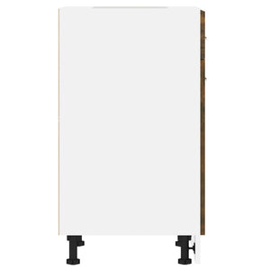 Ντουλάπι με Συρτάρια "Lyon" Καπνιστή Δρυς 50x46x81,5 εκ. από Τεχνητό Ξύλο