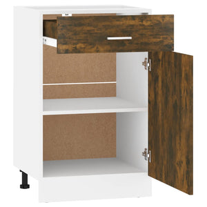 Ντουλάπι με Συρτάρια "Lyon" Καπνιστή Δρυς 50x46x81,5 εκ. από Τεχνητό Ξύλο