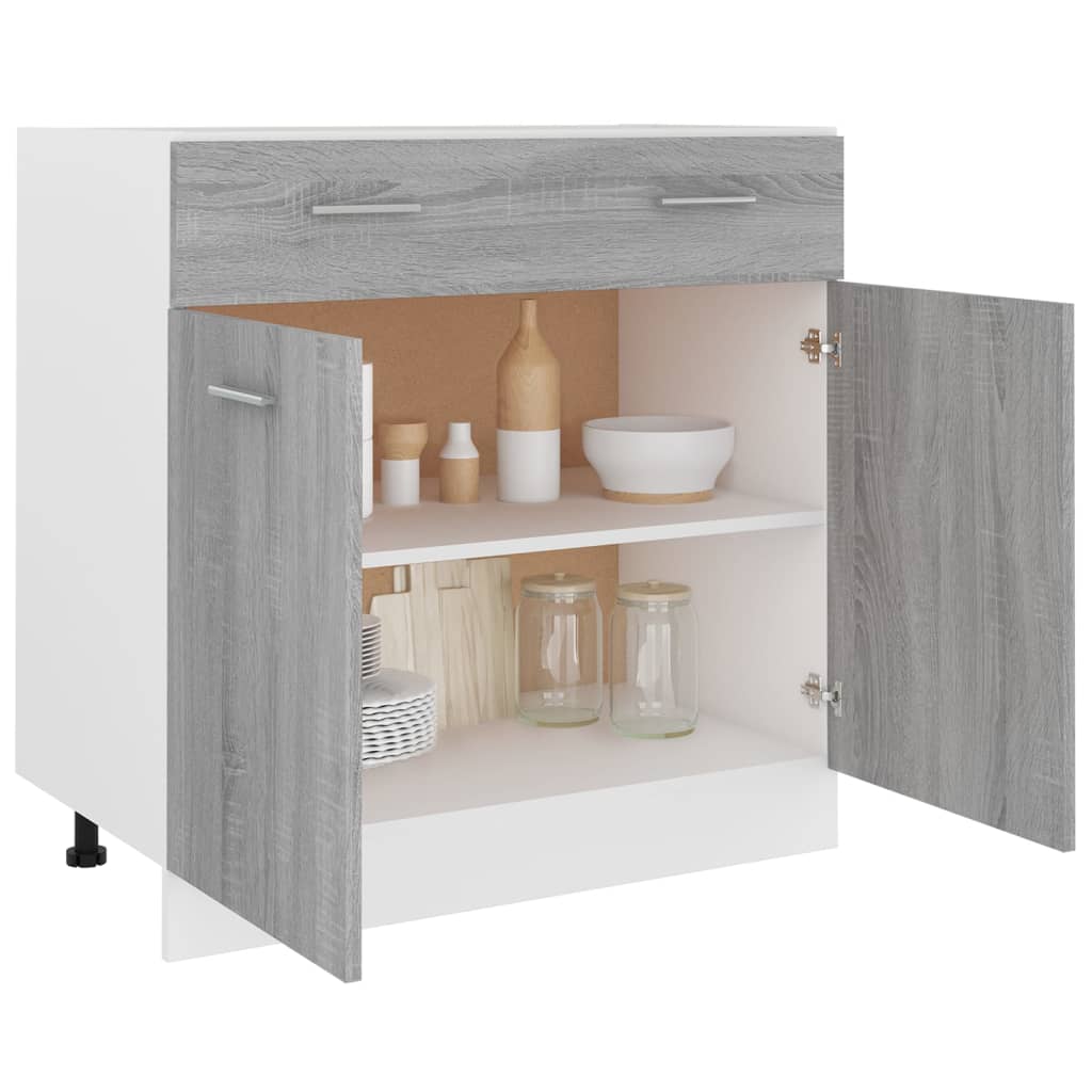 Έπιπλο Με Συρτάρι Lyon Γκρι Sonoma 80x46x81,5 εκ. Επεξεργ. Ξύλο - Pakobazaar