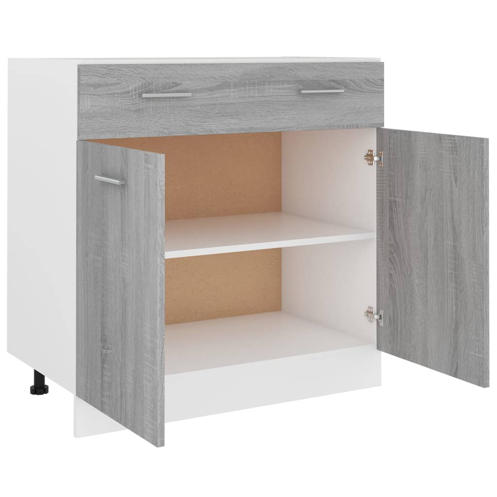 Έπιπλο Με Συρτάρι Lyon Γκρι Sonoma 80x46x81,5 εκ. Επεξεργ. Ξύλο - Pakobazaar