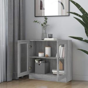 Βιτρίνα Γκρι Sonoma 82,5x30,5x80εκ. από Επεξεργασμένο Ξύλο - Pakobazaar