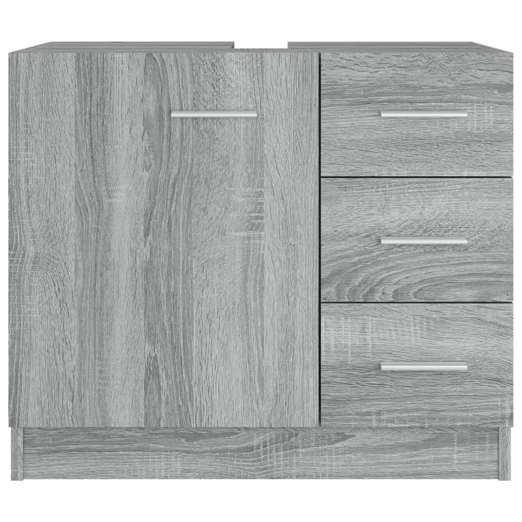 Ντουλάπι Νιπτήρα Grey Sonoma 63x38,50x54 εκ. Επεξεργ. Ξύλο