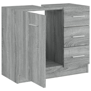 Ντουλάπι Νιπτήρα Grey Sonoma 63x38,50x54 εκ. Επεξεργ. Ξύλο