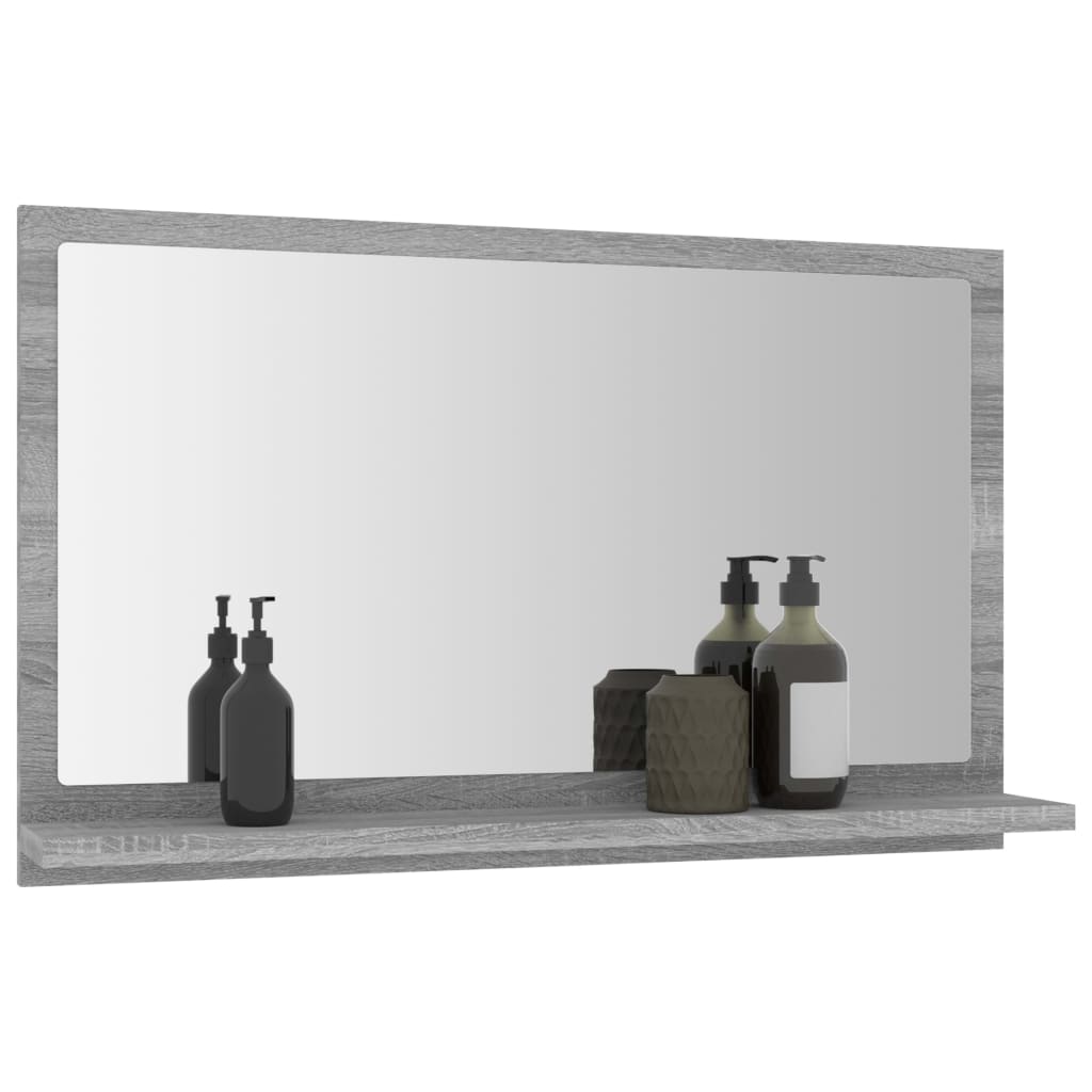 Καθρέφτης Μπάνιου Γκρι Sonoma 60x10,5x37 εκ. Επεξεργασμένο Ξύλο