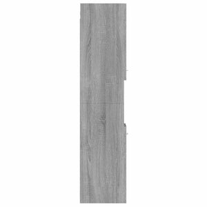Ντουλάπι Μπάνιου Γκρι Sonoma 30x30x130 εκ. Επεξεργασμένο Ξύλο - Pakobazaar