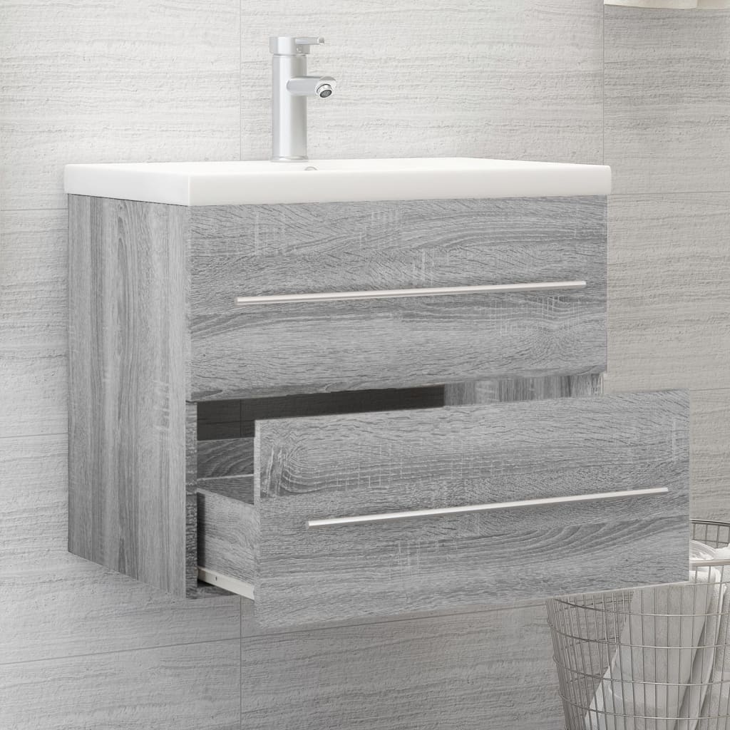 Ντουλάπι Νιπτήρα Grey Sonoma 60x38,5x48 εκ. Επεξεργ. Ξύλο - Pakobazaar