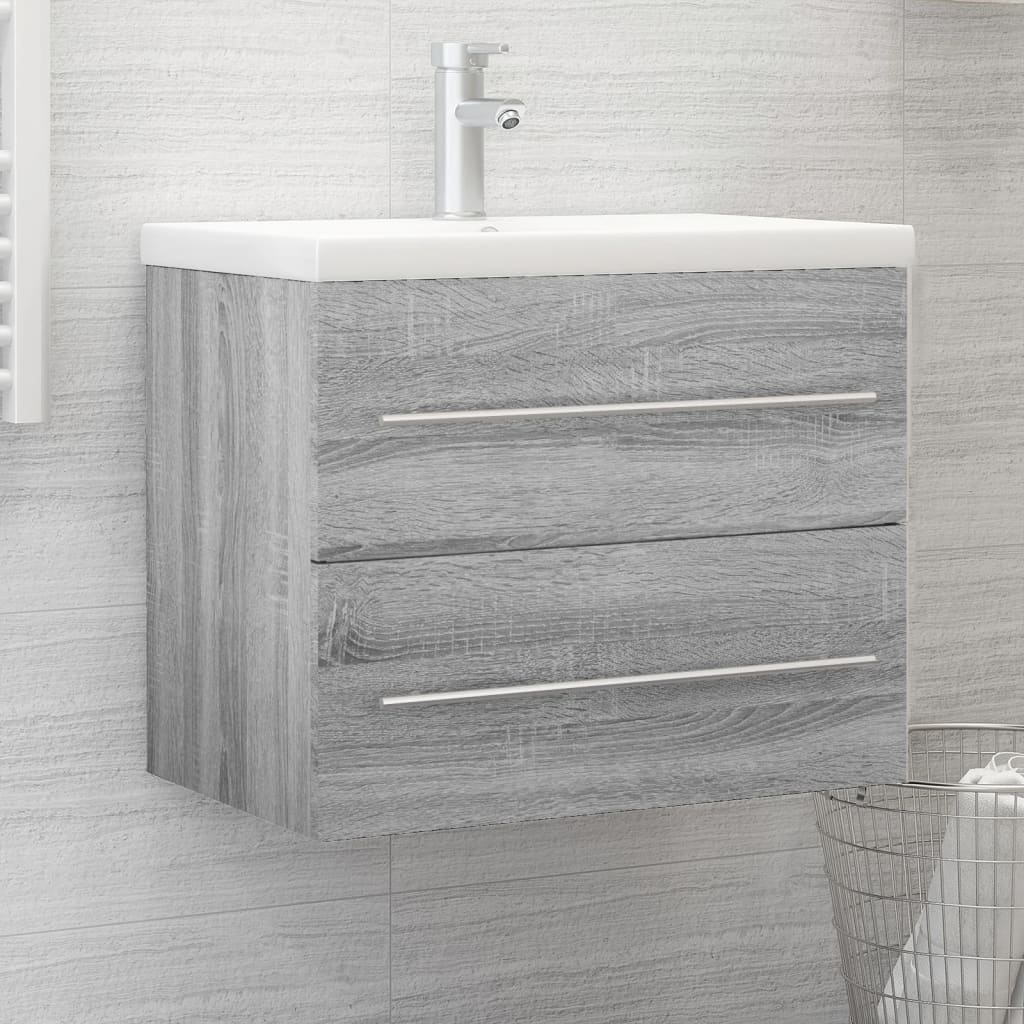 Ντουλάπι Νιπτήρα Grey Sonoma 60x38,5x48 εκ. Επεξεργ. Ξύλο - Pakobazaar