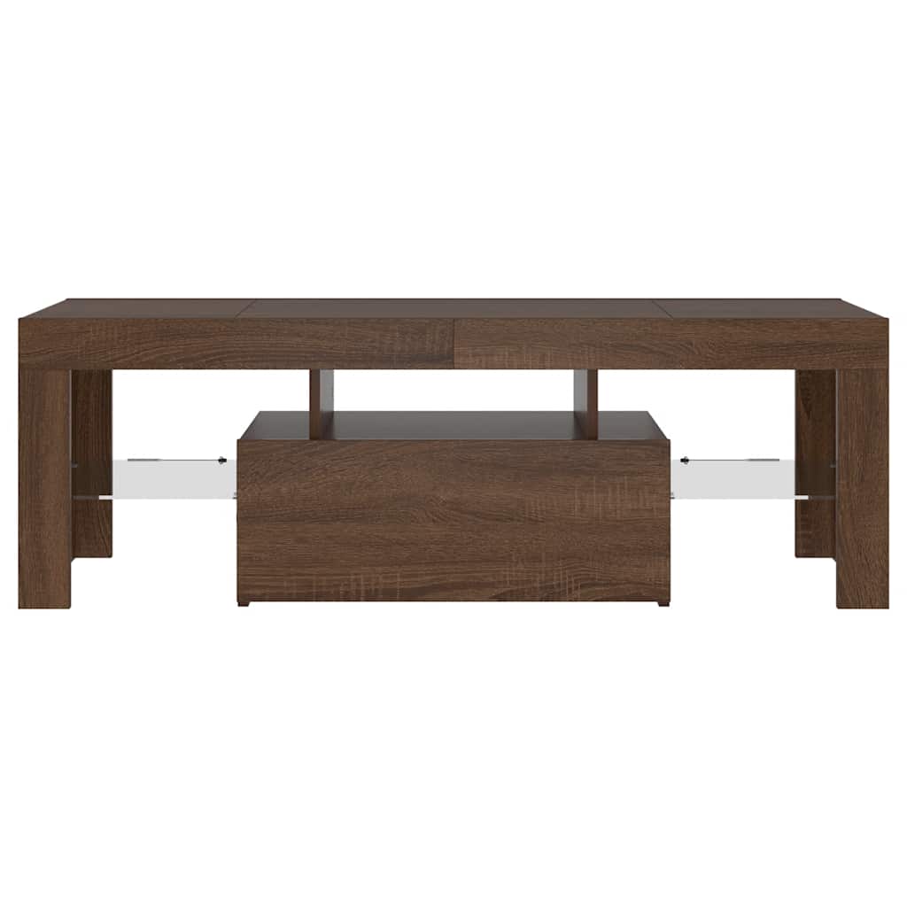 Έπιπλο Τηλεόρασης με LED Καφέ Δρυς 120x35x40 εκ. - Pakobazaar