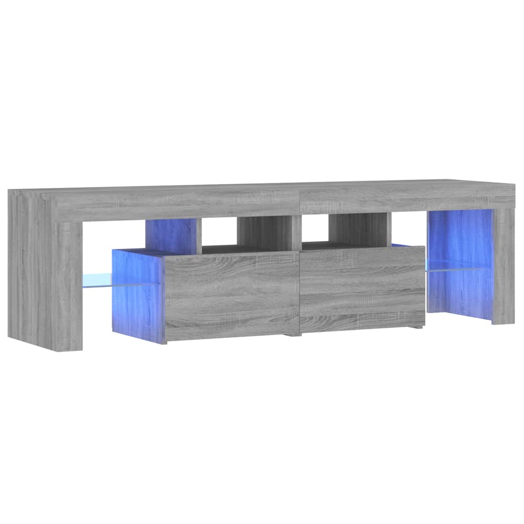 Έπιπλο Τηλεόρασης με LED Γκρι Sonoma 140 x 36,5 x 40 εκ.