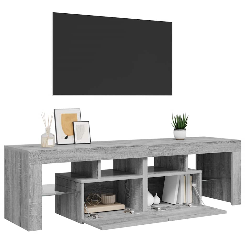 Έπιπλο Τηλεόρασης με LED Γκρι Sonoma 140 x 36,5 x 40 εκ.
