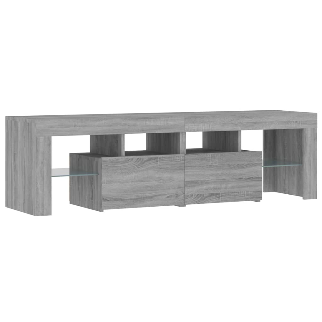 Έπιπλο Τηλεόρασης με LED Γκρι Sonoma 140 x 36,5 x 40 εκ.
