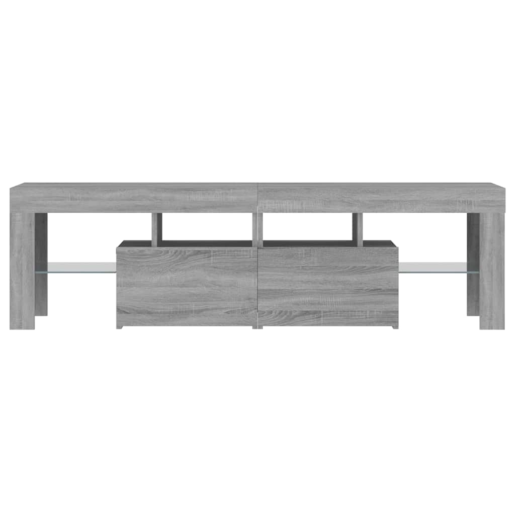 Έπιπλο Τηλεόρασης με LED Γκρι Sonoma 140 x 36,5 x 40 εκ.