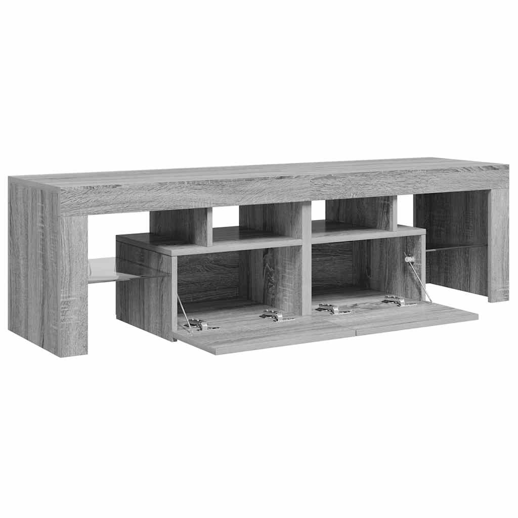 Έπιπλο Τηλεόρασης με LED Γκρι Sonoma 140 x 36,5 x 40 εκ.