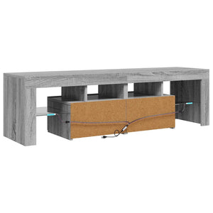 Έπιπλο Τηλεόρασης με LED Γκρι Sonoma 140 x 36,5 x 40 εκ.