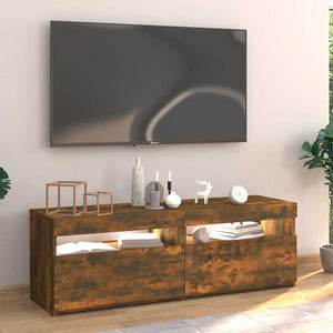 Έπιπλο Τηλεόρασης με LED Καπνιστή Δρυς 120x35x40 εκ. - Pakobazaar