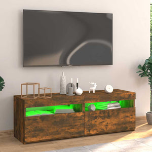 Έπιπλο Τηλεόρασης με LED Καπνιστή Δρυς 120x35x40 εκ. - Pakobazaar