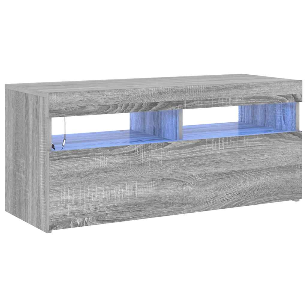 Έπιπλο Τηλεόρασης με LED Γκρι Sonoma 90x35x40 εκ. - Pakobazaar